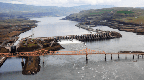 Dalles Lock and Dam in Oregon. Photo courtesy of U.S. Army Corps of Engineers Portland District.