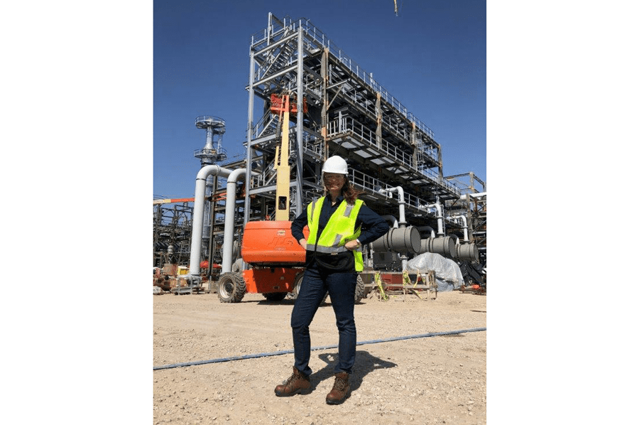 Renewable projects offer job opportunities. Klavers is pictured at a new site in Texas, where there are over 500 employed every day for close to two years to build a new sizeable renewable fuels plant.