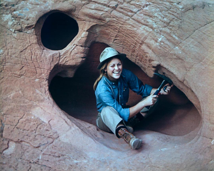 Randi Martinsen, AAPG’s second female president (2014-15), in the Valley of Fire, Nevada (circa 1973).