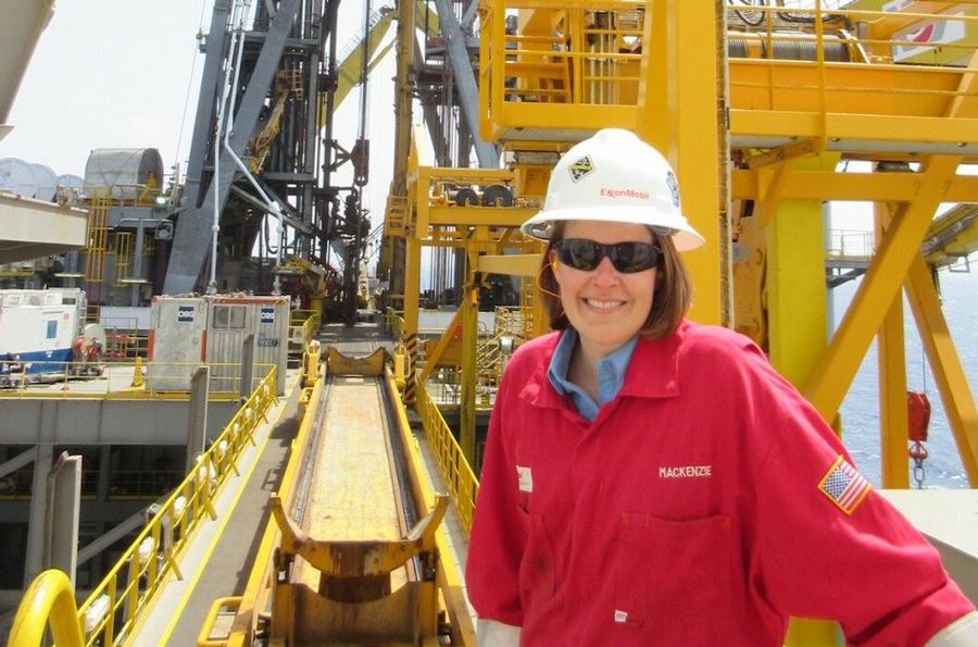 Kerry Moreland during her time as ExxonMobil’s Guyana exploration manager.